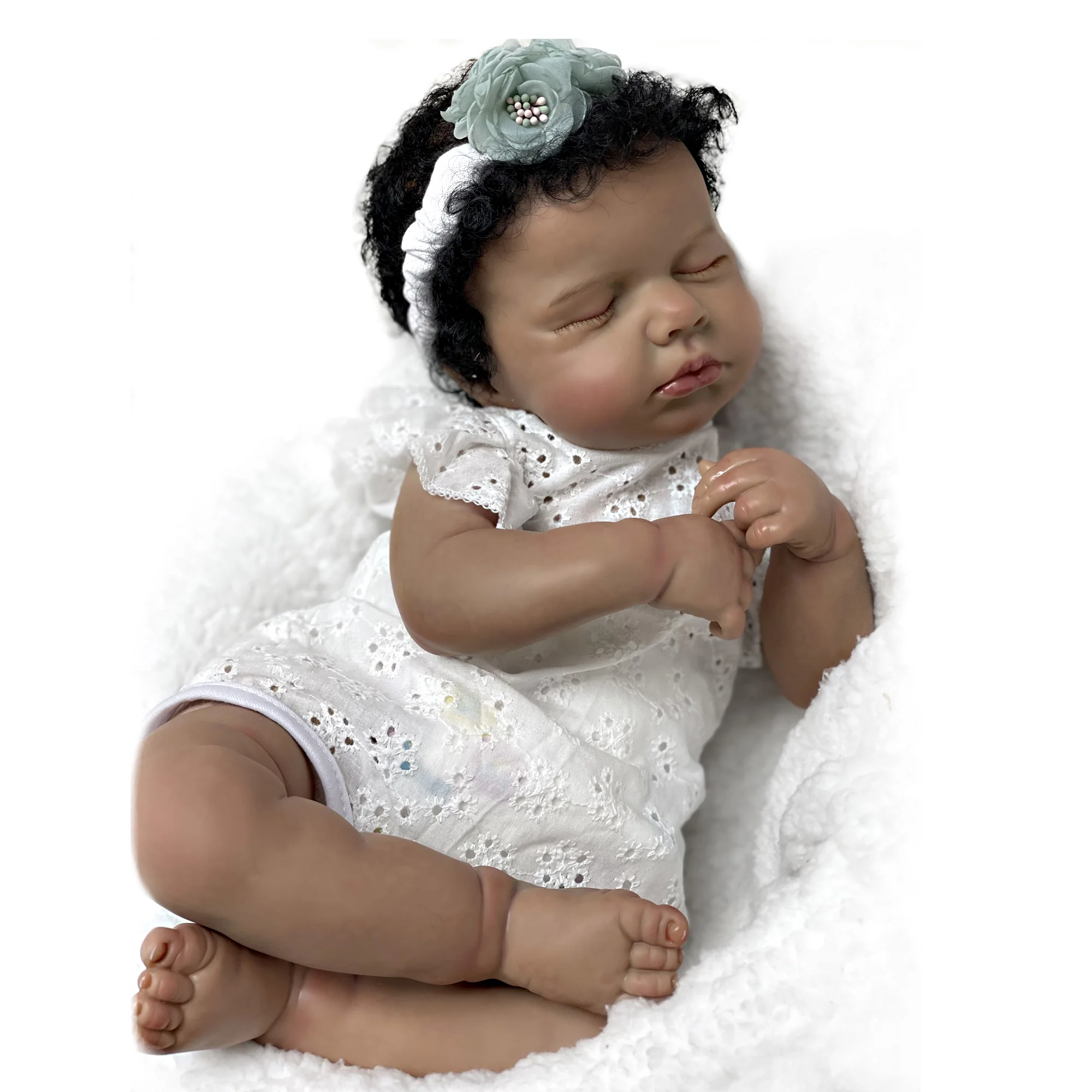 Hot Products 18 inch  Realistic Gift Boneka  Bahan Vinyl Silicone Custom Handmade Painting Newborn Reborn Baby Doll