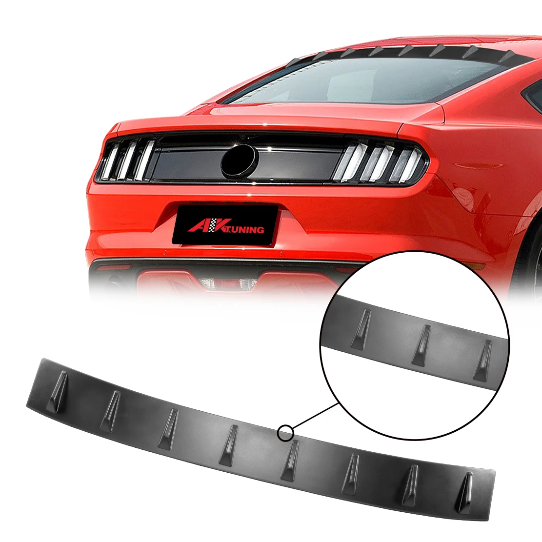 Rear Roof Spoiler Wing For Ford Mustang 2015-2022 Body Kit ABS  Rear Roof Shark Fin Car Accessories for Wholesale