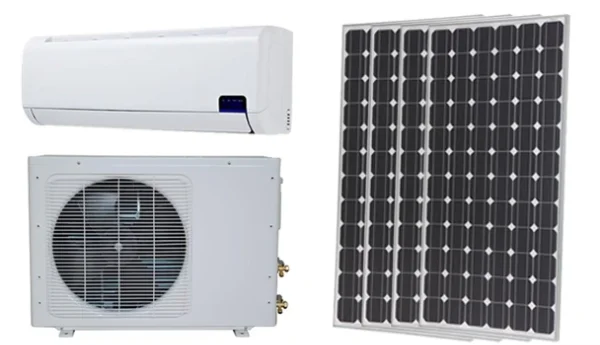 Hot Sale AC DC Hybrid Solar Air Conditioner 12000Btu 18000Btu 24V 48V Split Air Conditioning System Wall Mounted Easy Install