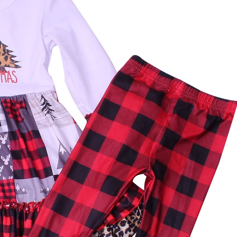 Christmas boutique Christmas letter printing new autumn suit 0-12 years old children girls new clothes