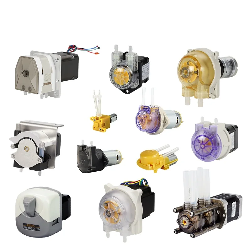 JIHPUMP Small Mini Micro Miniature Water Pump 6V 12v 24v High Flow Industrial 110v 220v Prominent Peristaltic Pump Manufacturer