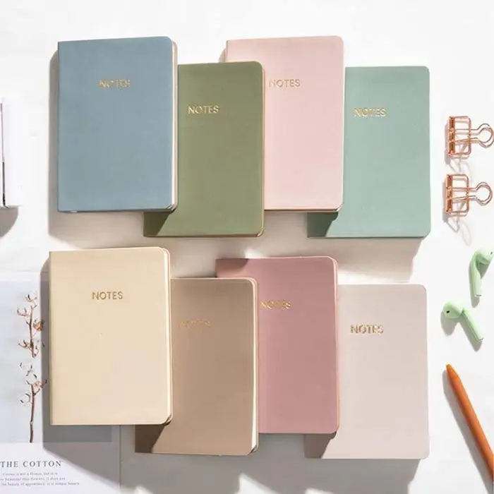 Leter 2023 Custom Printing A6 Mini Cute Notebooks Travel Pocket Soft Cover Pu Leather Diary Journal Hardcover Diary Notebook