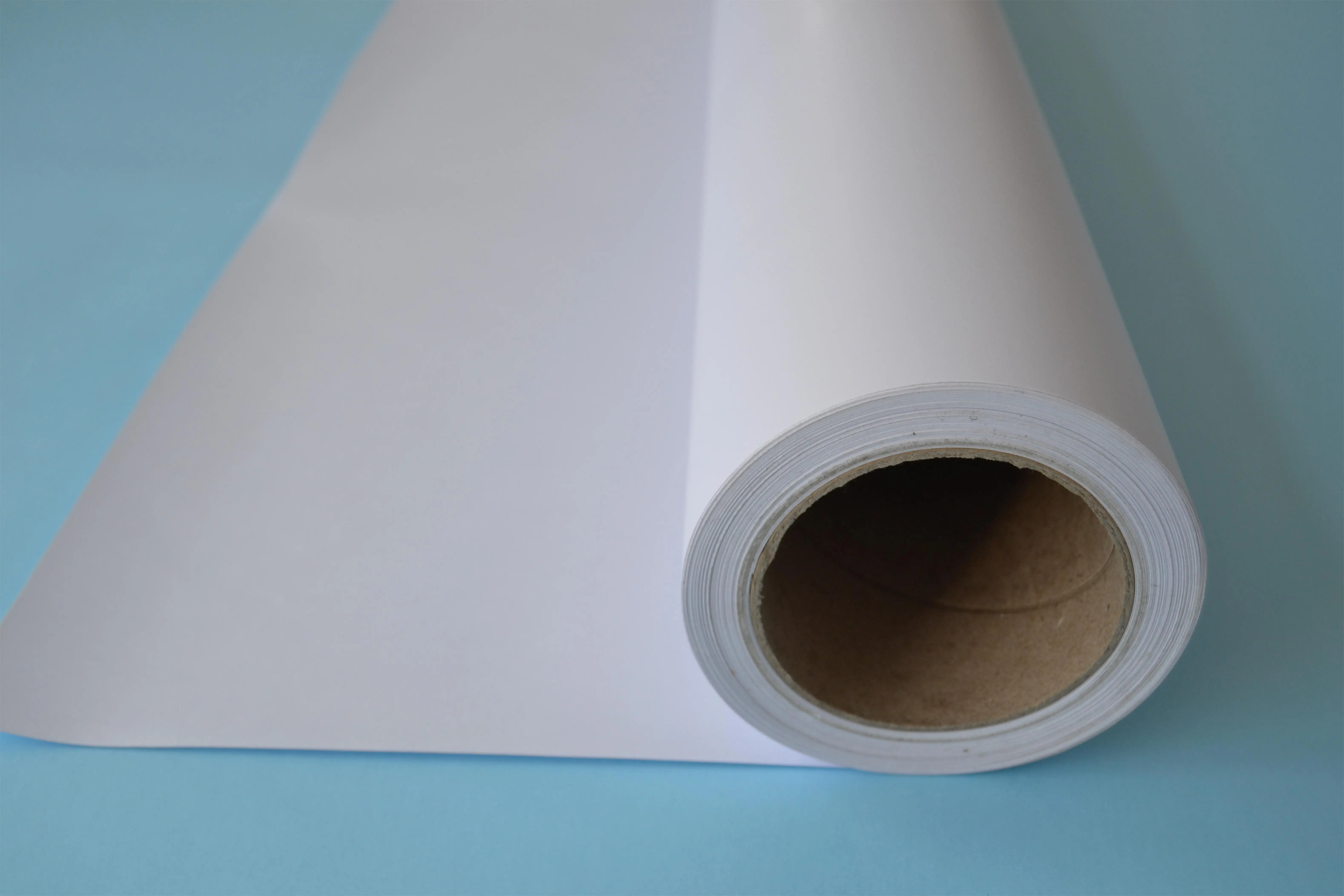 80 Micron 100 Micron PVC Sticker Paper Rolls Self Adhesive Vinyl for Advertising