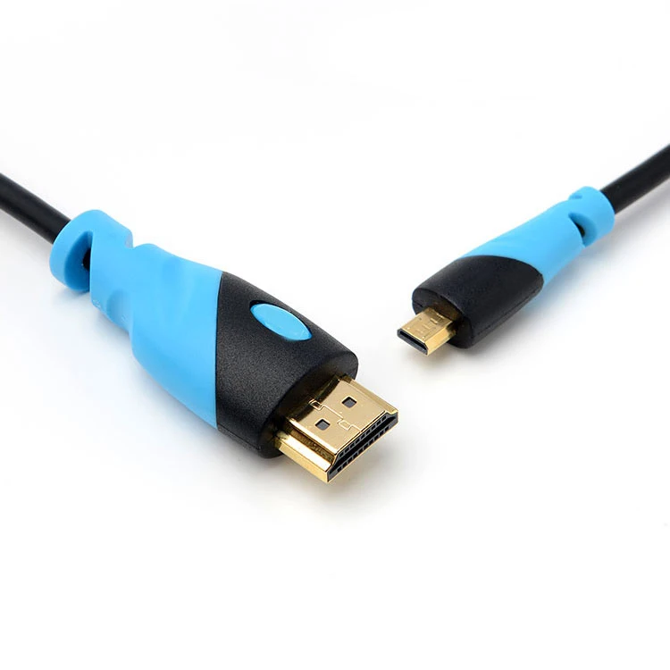 
19 PIN hdmi to micro hdmi Stock cable with Ethernet support 3D and 4K Low price HDMI 19pin A male to D male cable 