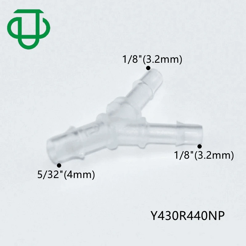 JU Plastic Reducing Easy Assembly Hose Barbed 3 Ways Wye Reduction Tube Fitting Barbed Y Shape Reducer Connector