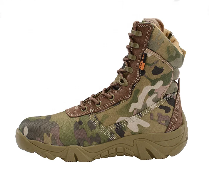 Мужские камуфляжные армейские ботинки, зимние тактические походные ботинки на молнии сбоку, 2019