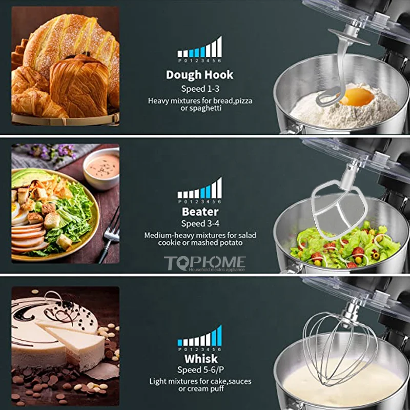 Кухонный Электрический Миксер с 10 скоростями 1300