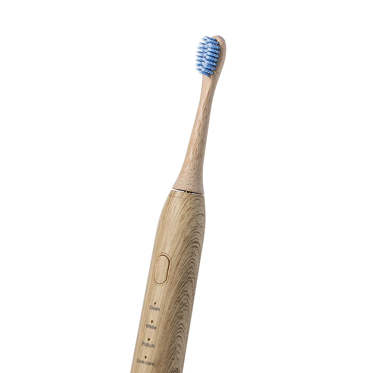 H200 Natural Organic Biodegradable Ultrasonic Bamboo Toothbrush Head Sonic Electric Eco-friendly Wood Toothbrush
