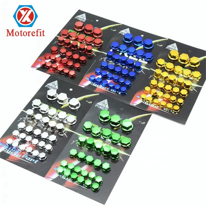 Motorefit Pit Bike Nuts Engine Frame Decal Scooter Screw Cap Cover For Honda Yamaha KTM Moto Bolt Decal Motorcycle Accessories