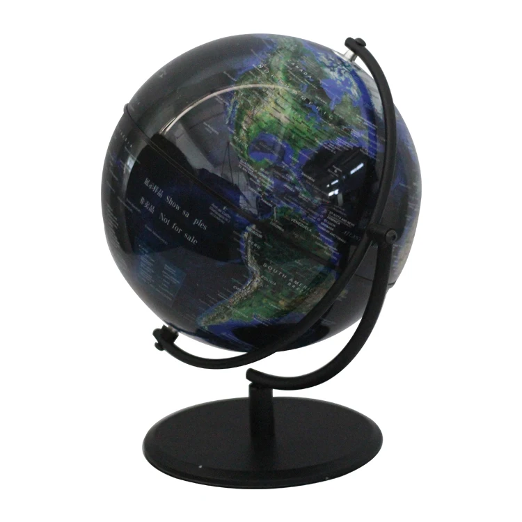 Brass Antique Aluminium Printing Rotating Globe World Map