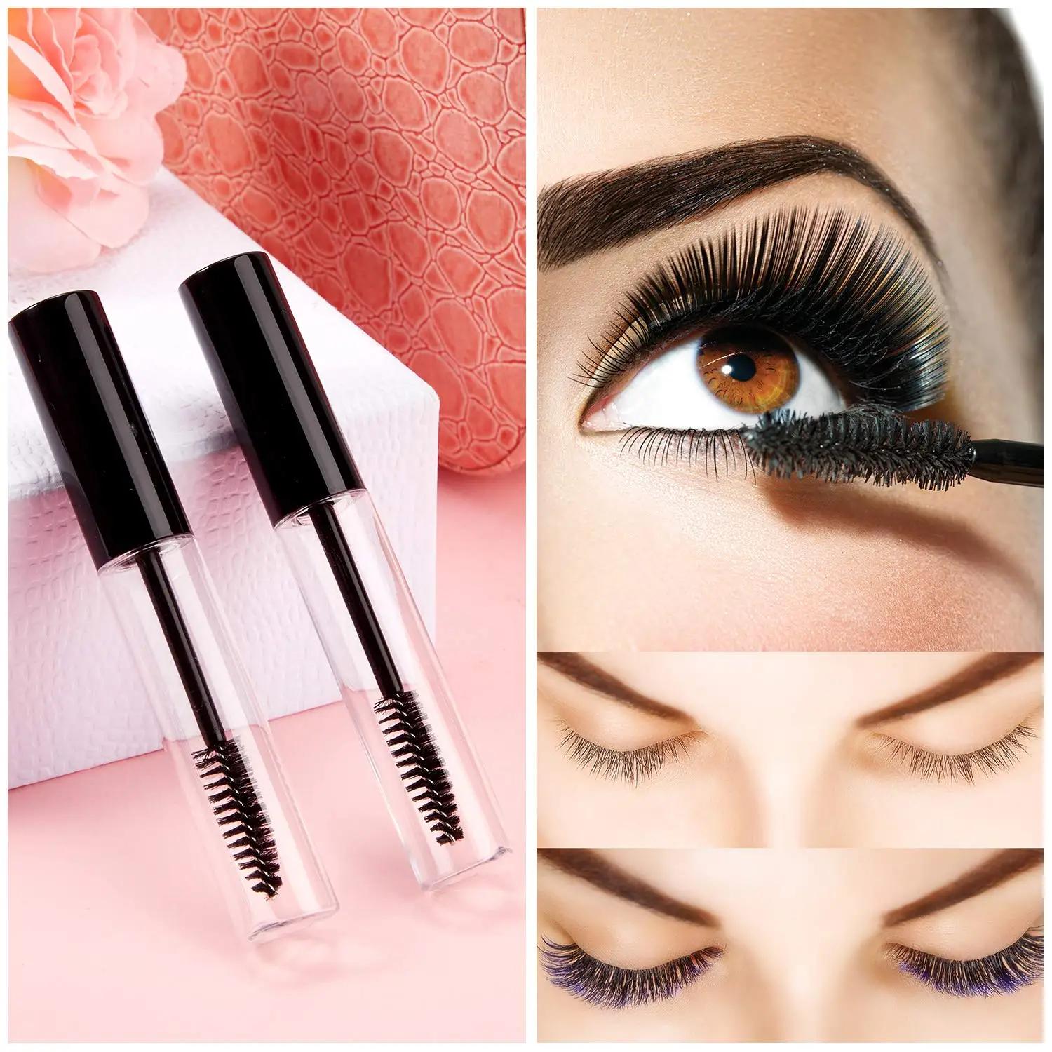 Custom 10ml Empty Luxury Refillable Lip Gloss Mascara Wand Tube for Eyelash Growth