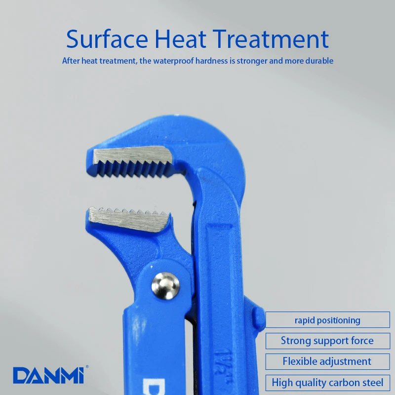 DANMI Pipe Wrench Quick Pipe Wrench Water Pipe Clamping Pliers Throat Pliers Industrial Grade Heavy Duty Universal Tools