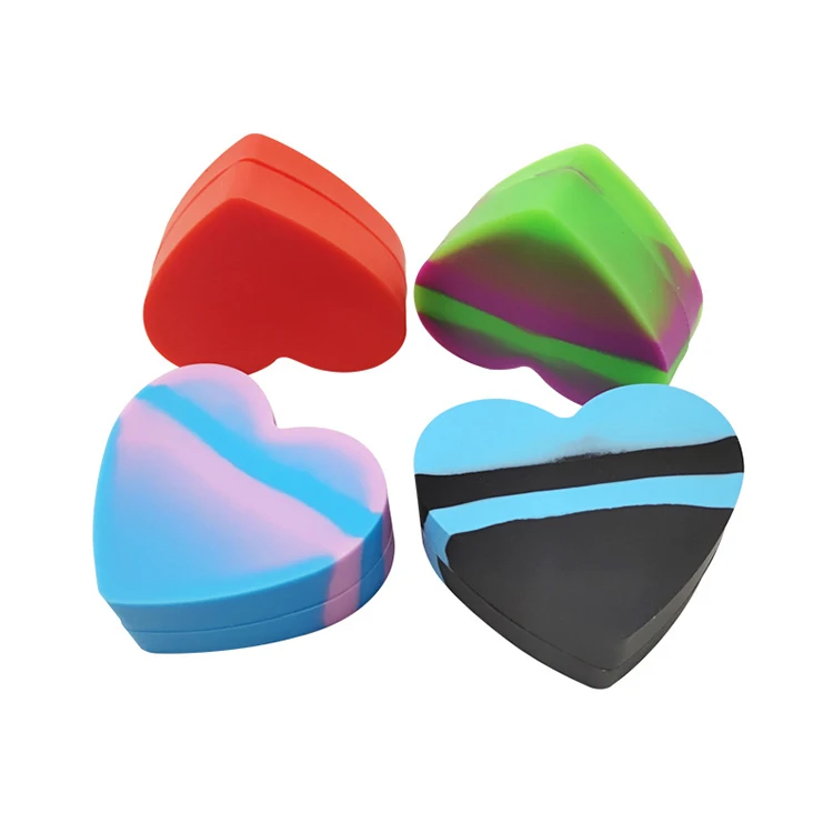 17ml Non Stick Storage Jar Heart Shape Silicone Wax Concentrate Container