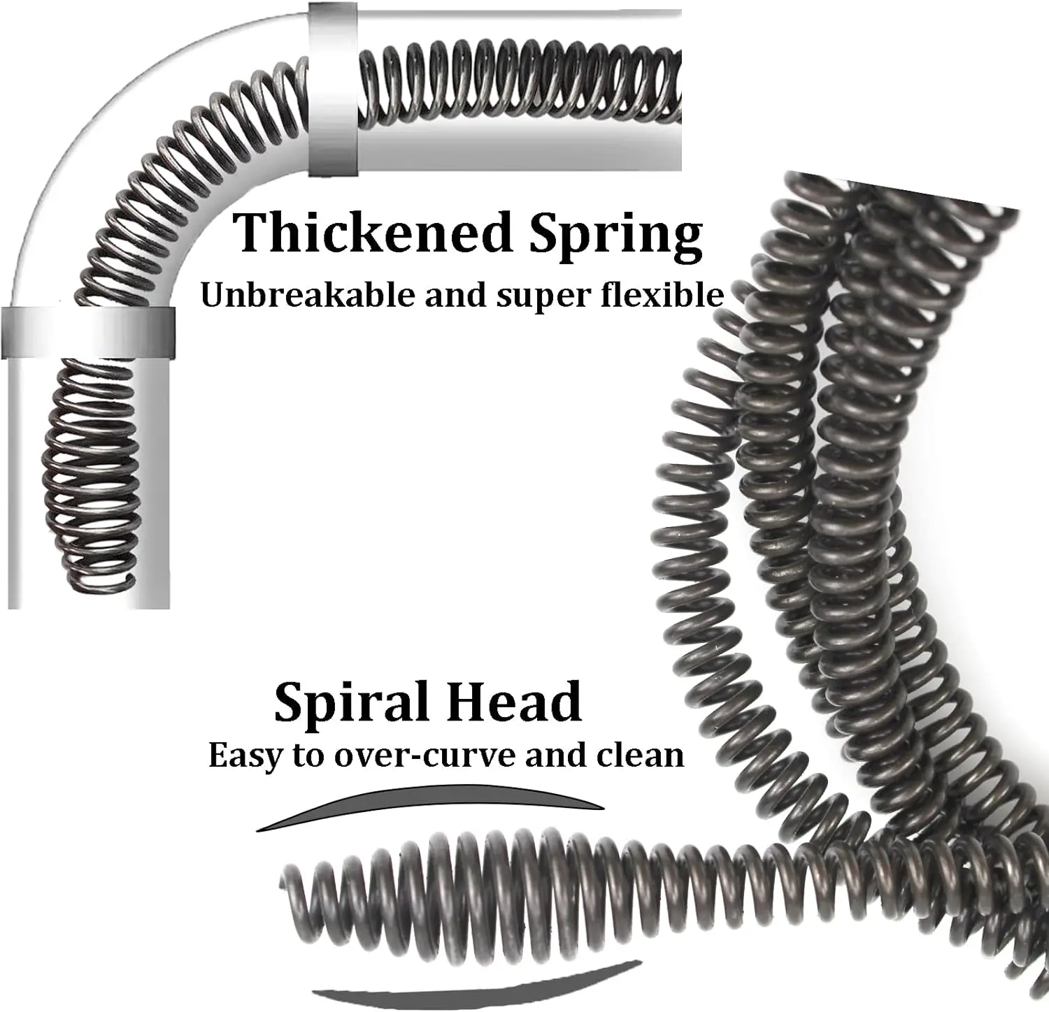 10 15 20 25 m snake Cleaner Machine Pipe Dredger Cleaning Tool Connector Electric Drill Drain attachment Sewer Dredging Spring