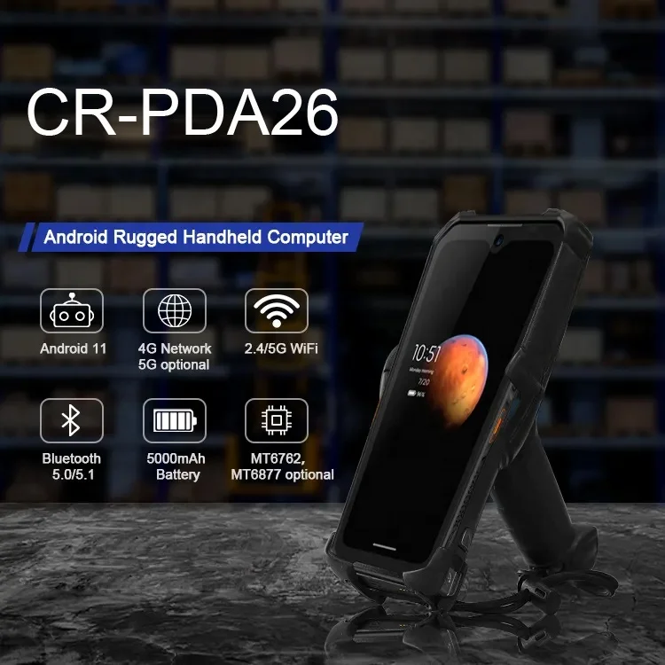 Промышленный Портативный прочный планшет на базе Android 12 сборщиков данных промышленный PDA 1D 2D сканер штрих-кода PDAS Smart OEM/ODM заказ