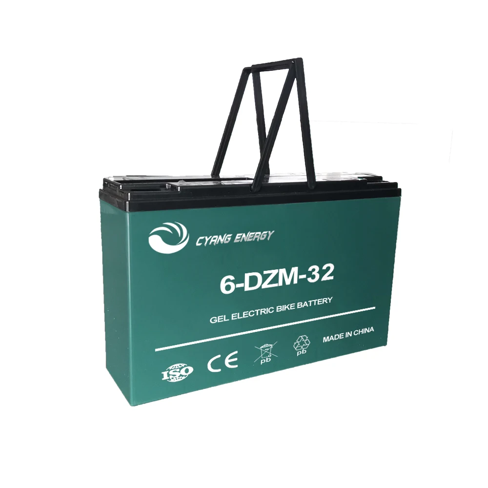 12v24v36v 48v60v32ah deep cycle rechargeable maintenance free gel lead acid battery for e-bike electric scooter bicycle vehicle
