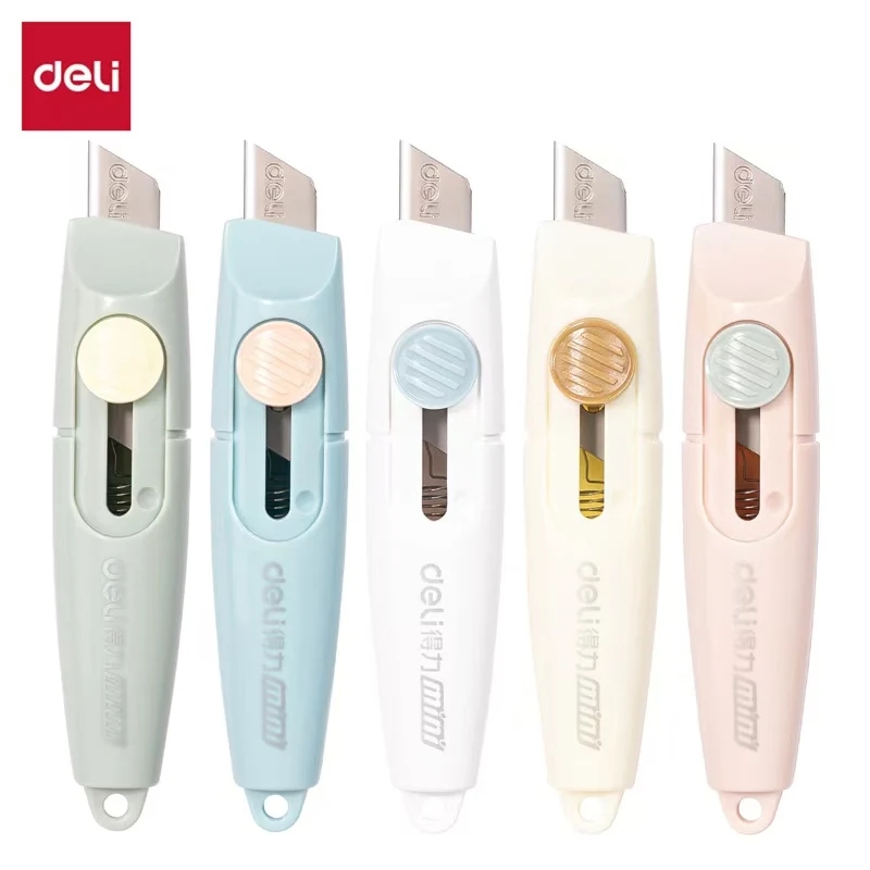 Deli Mini Portable Art Knife for Radish, Delivery Knife, Student Art Paper Cutting Knife, Small Cute, 2020 Color Random