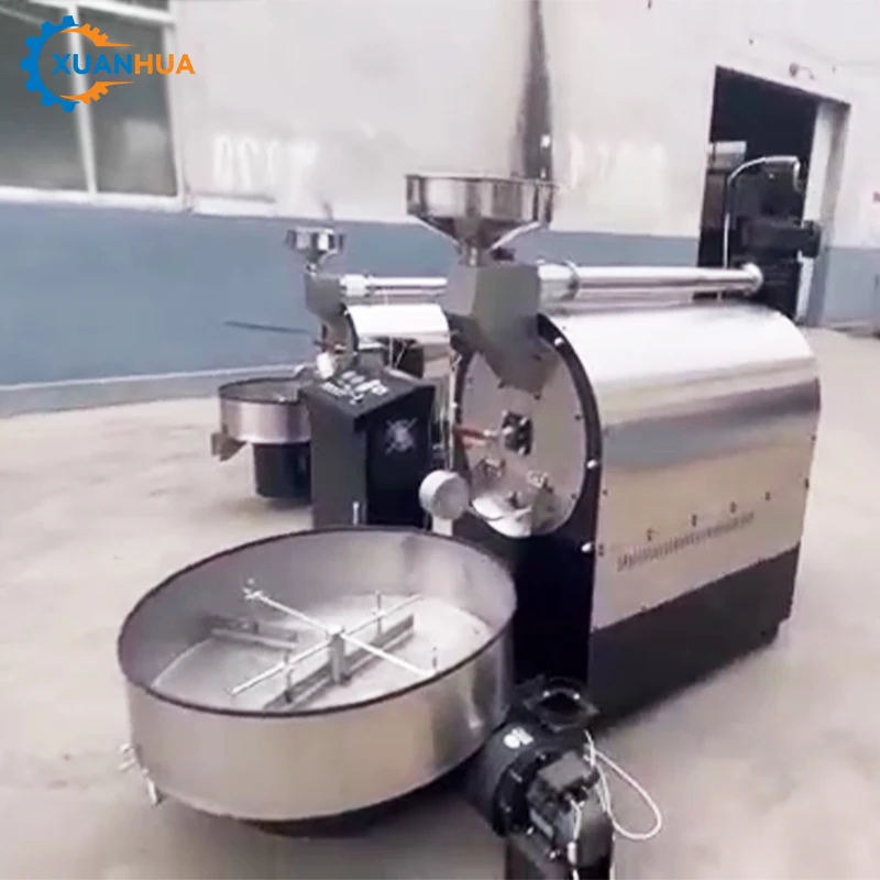 New arrival 1/2/20 kg commercial business coffee bean roaster machine with 24 hours online after-sale service