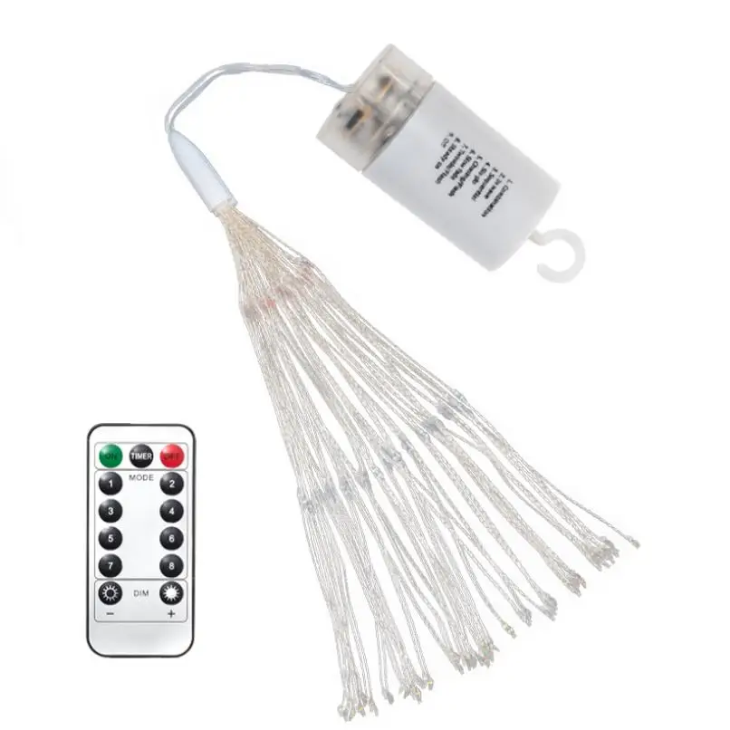 Battery Hanging LED Firework Wire Lights with Remote Control Decorative Lighting For Holiday Party Fairy String Lights