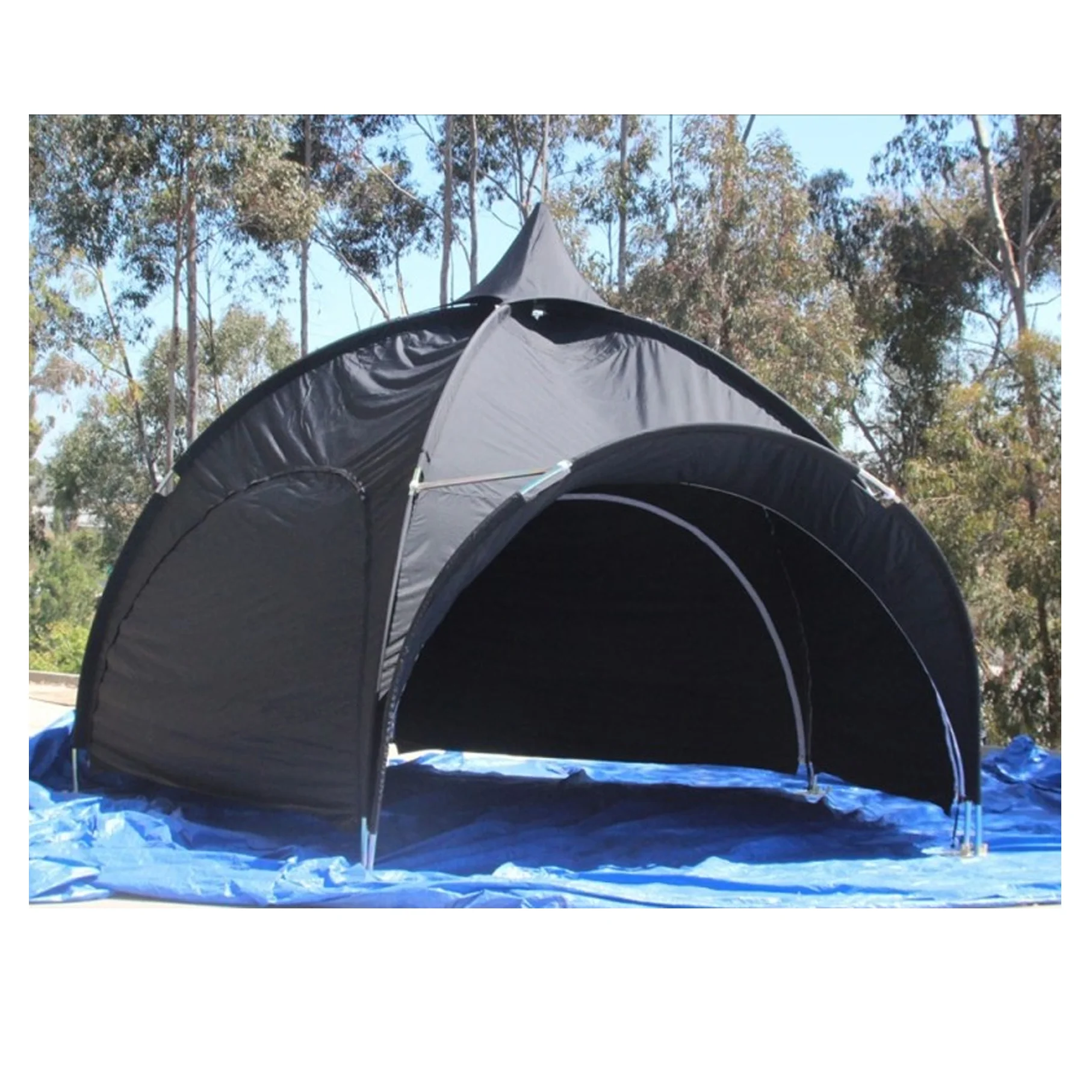 Black Trade Show Dome Tents , 6x6M Canopy Spider Tents For Large Events
