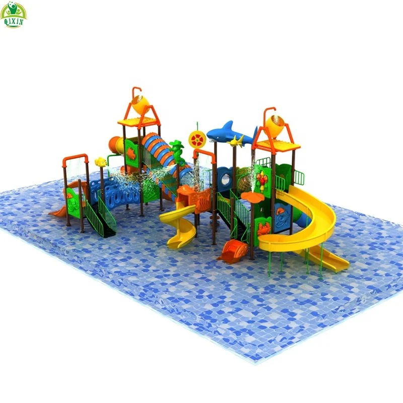 2023 Fun splash park simple water slide for kids games play aqua park equipment outdoor water playground