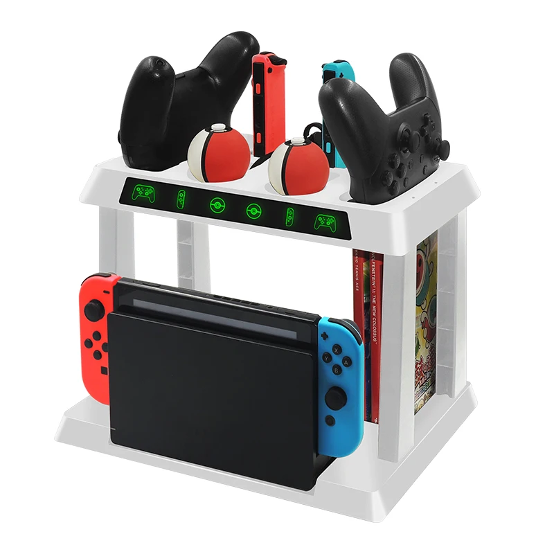 Multifunction Storage Stand Charging Station For Nitendo Switch Console Bracket Storage Game Disc Holder