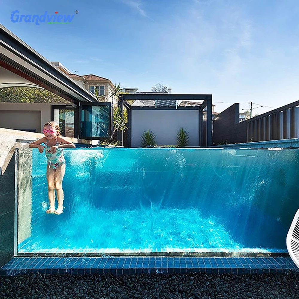 Wholesale outdoor acrylic sheet swimming pool wall for glass acrylic panel pool/glass swimming pool