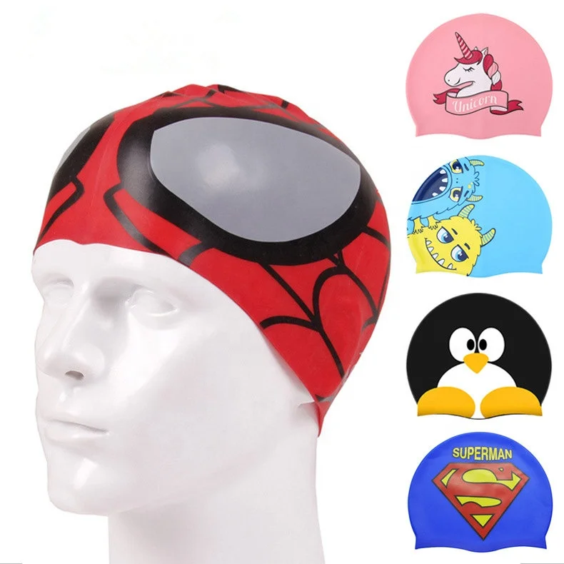 Забавная детская шапочка для плавания с рисунком