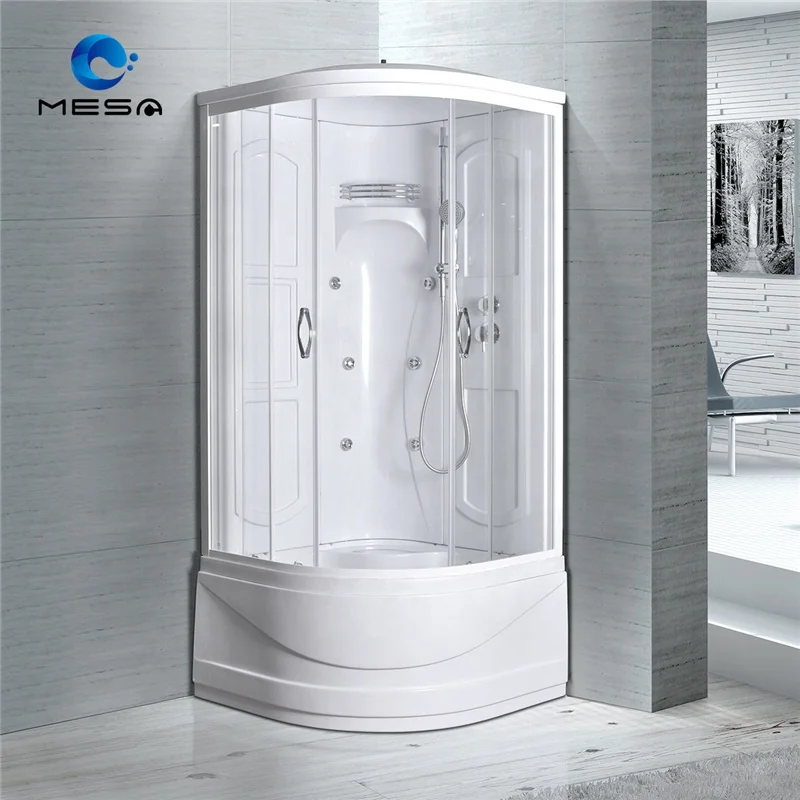 MESA square quadrant black steam shower room shower cabins with sliding door 80 x 80