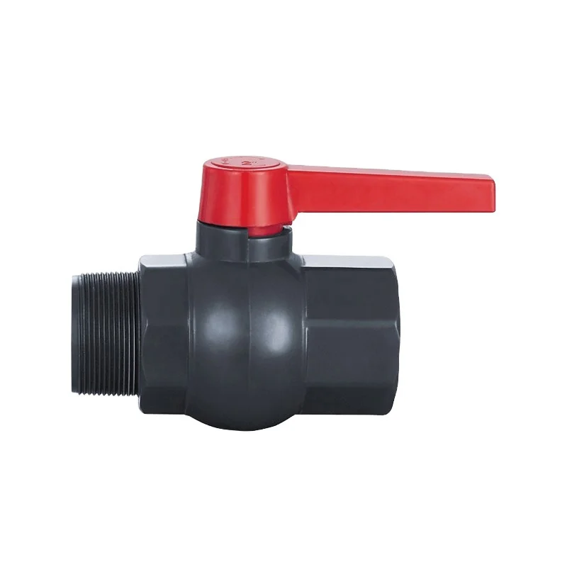 High Quality Control Flow Water Light Weight PVC Octagonal Valve Plastic Male Female Ball Valve