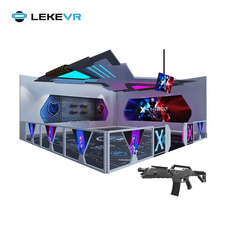 LEKE VR Free Roam Arena симулятор стрельбы Нулевая задержка многопользовательская 9D аркадная платформа Виртуальная реальность стрельба игра Арена