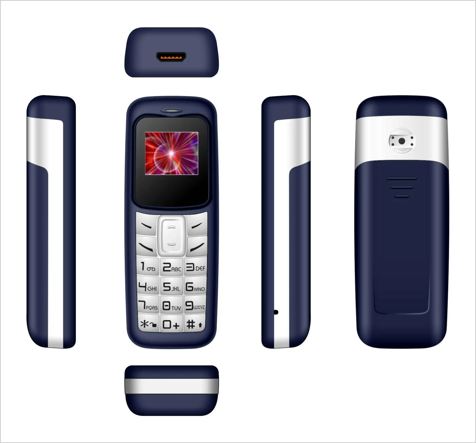 New Keypad Sim Unlocked Card Wholesale Small Unlock Cheap Rugged Feature Cell Mini Mobile Phone