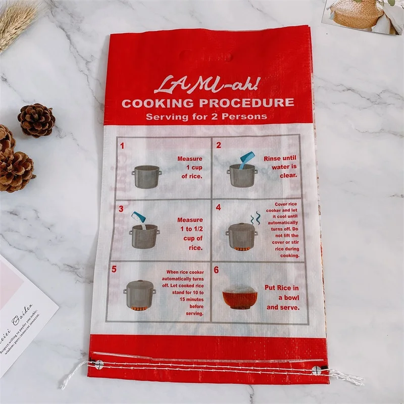 5kg 10kg 25kg 50kg bopp laminated pp woven sack plastic fertilizer rice wheat flour grain packaging bag with handle