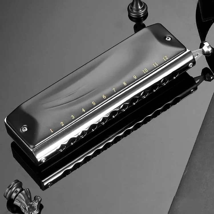 Профессиональная Хроматическая гармоника Jdr, 12 отверстий, 48 тонов, металлическая Хроматическая гармоника