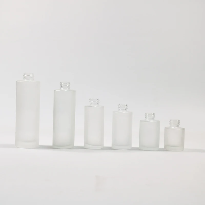 Custom Amber Frosted 30ml 50ml 60ml Glass Cosmetic Face Serum Bottles Empty Luxury Hair Essential Oil Dropper bottle