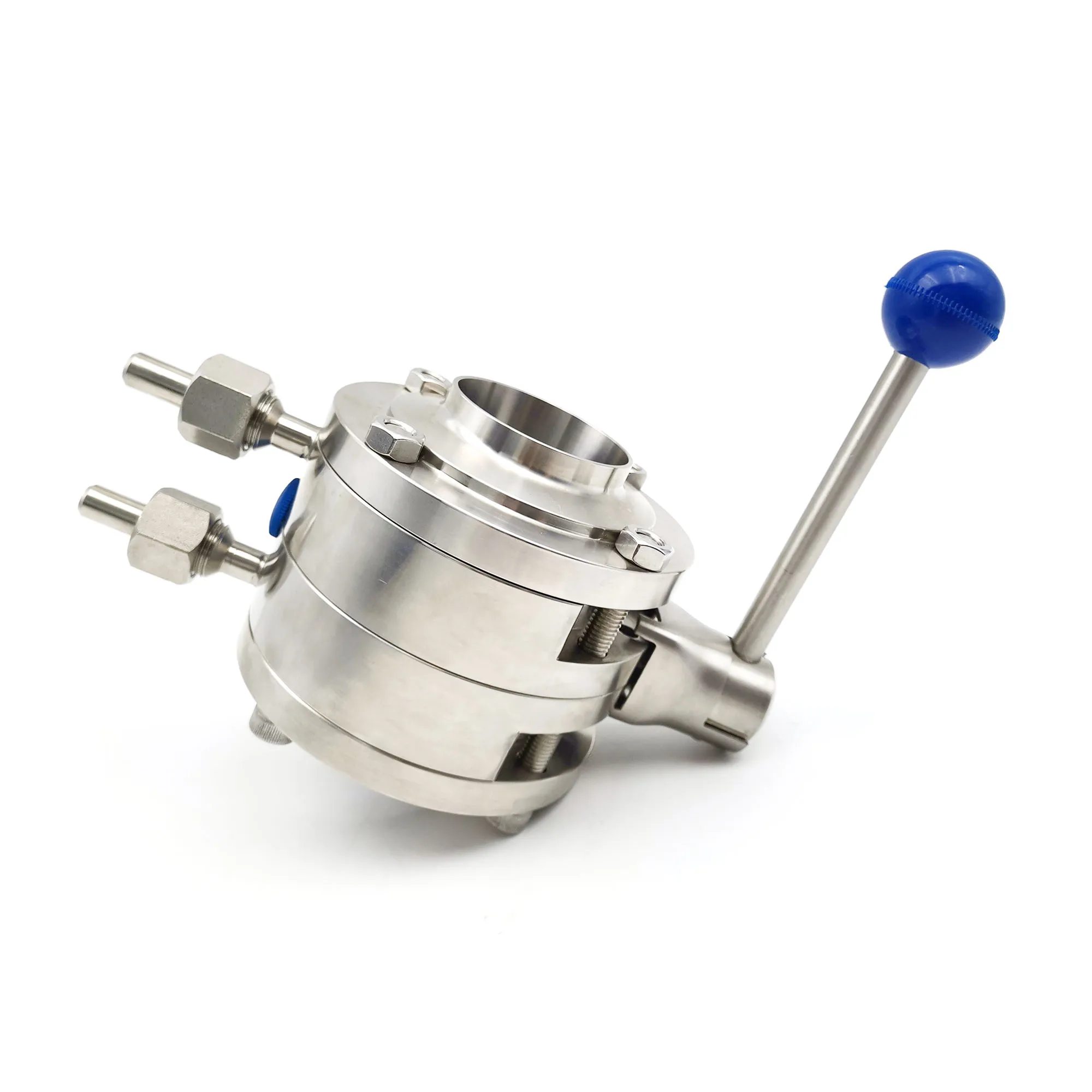 Sanitary Stainless Steel DN65 DN200 Weld Leakage Proof Butterfly Valve