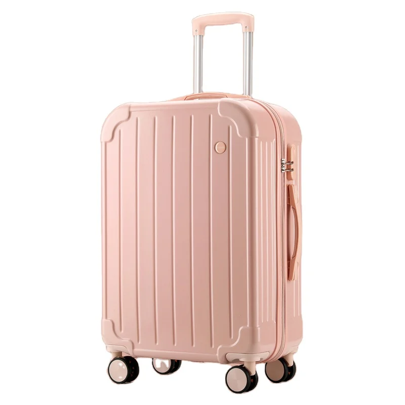 Travelling luggage bags with low prices top quality cabin size luggage pink girls women hard shell carry on suitcase