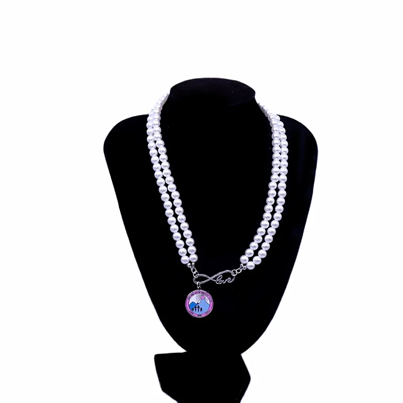 Latest Designs Circle Pendant Necklaces Mountain Family Souvenir JJ 1938 Infinity Love Jack And Jill Of America INC Necklace