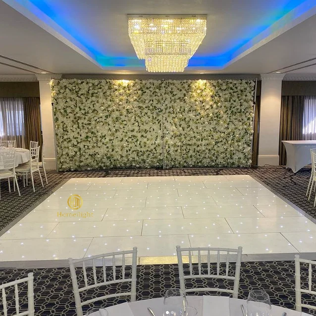 Wireless Magnetic Black White RGB LED Starlit Dance Floor For Wedding Stage Light