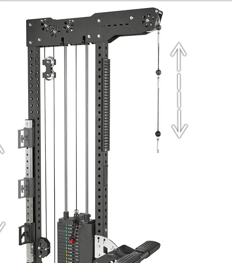 Functional Trainer Cable  Plate Loaded Lat Pulldown  Low Row Machine  For Power Weightlifting