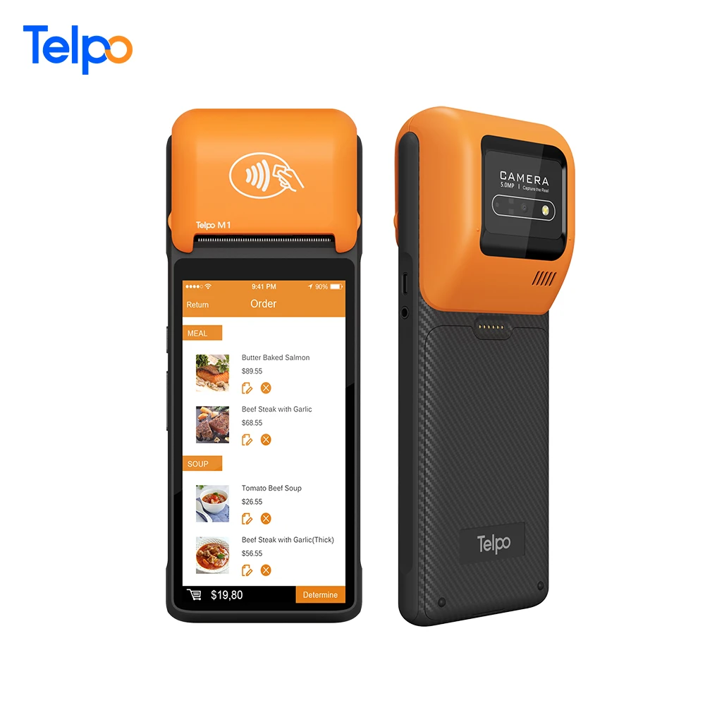 Telpo 4G handheld PDA ticket printer contactless card qr code mobile payment POS terminal