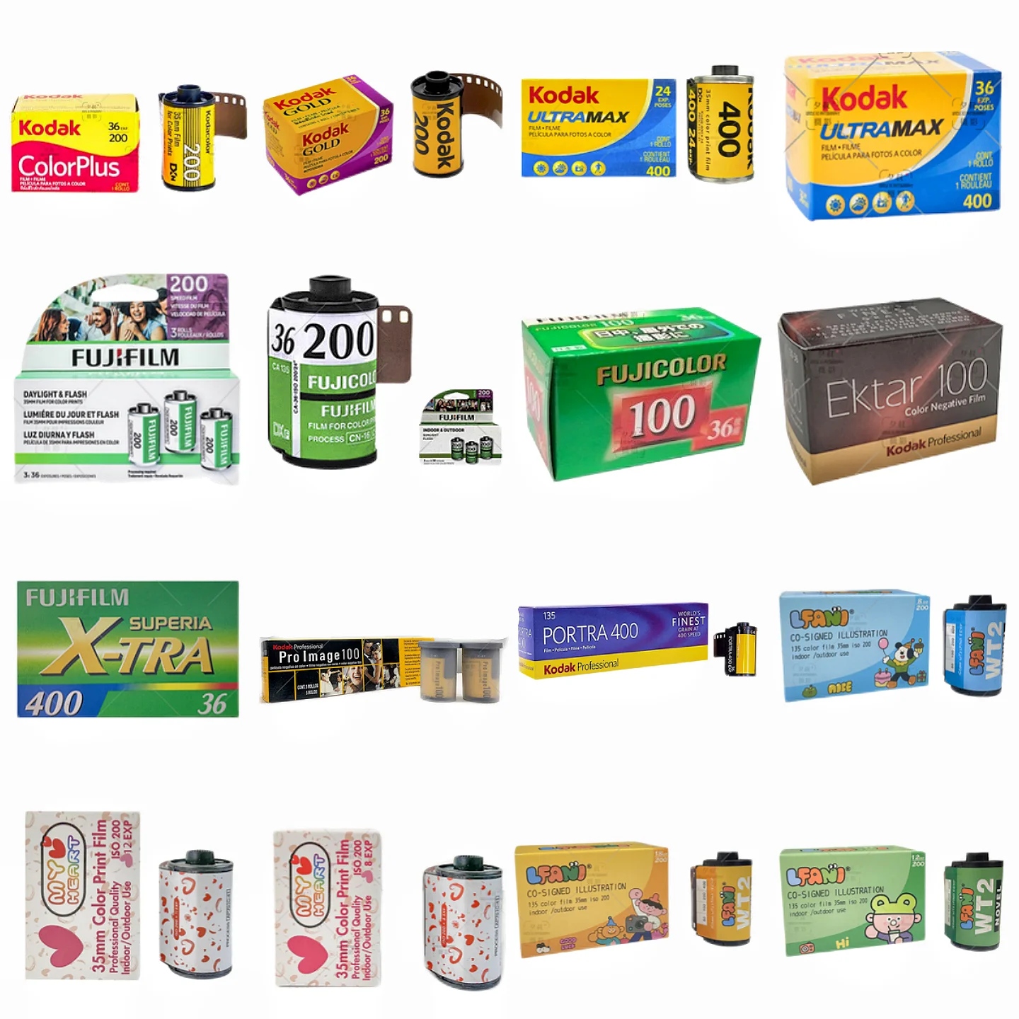 35mm Color Film Rolls Disposable Camera Negative Film 800 ISO 36 Exp Process C-41 Film For Fuji Fujifilm Kodak Camera