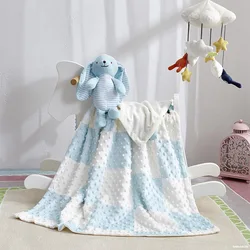 Genuine Modern Dinasor Newborn Baby Blanket Minky Dot Weighted
