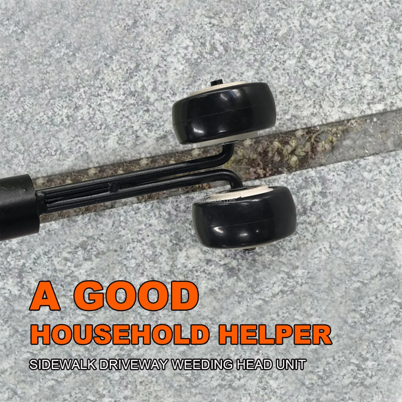 Garden slit weeder Garden weeding hook straight hook sickle type shrink metal rod weeding sharp tool