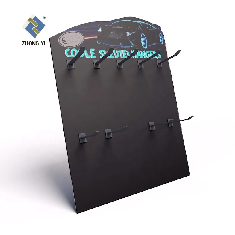 Advertising Sunglasses Cardboard POP Counter Display Standee with Hooks Table Banner Display for Movie