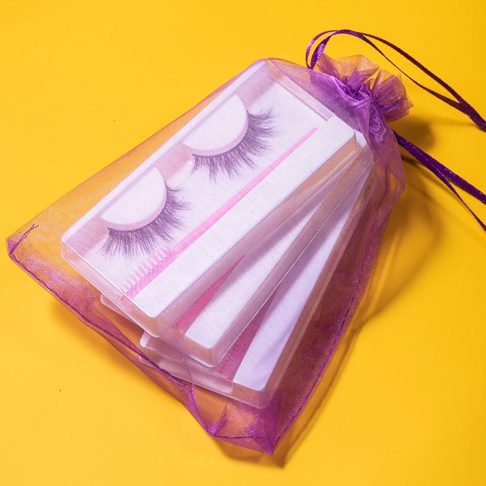 Themis Wholesale Reusable Natural 3D Mink Full Strip Eyelashes Bulk Buying Fluffy Lash Bags With Logo