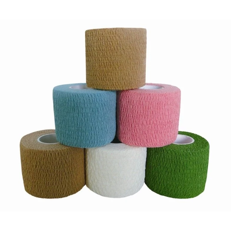 Multiple usage Colored Self-Adhesive Non-Woven Cohesive Bandage Sport Adhesive Elastic Bandage