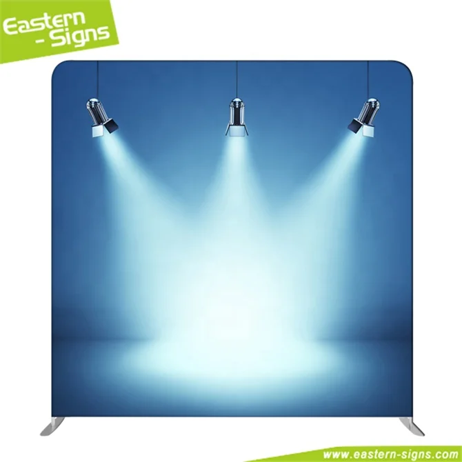 Легкая переноска алюминиевая Натяжная ткань Прямая Форма Подушка фон фотобудка для демонстрации