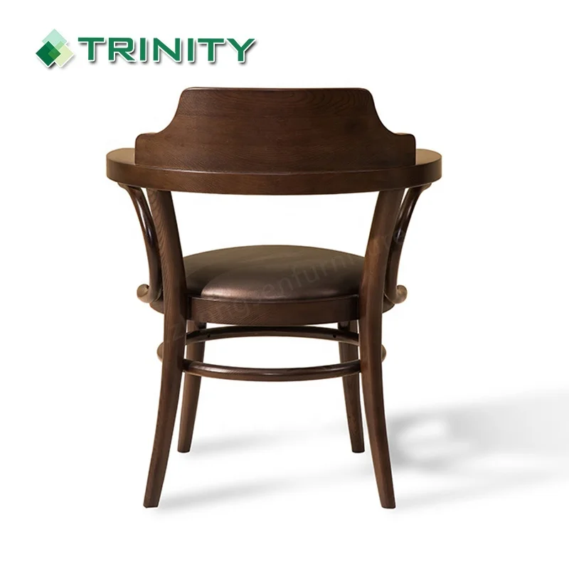 Custom High End Hotel Restaurant Furniture Wooden Coffee Shop Chairs For Cafe