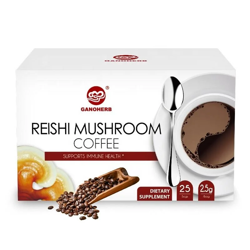 Reishi Coffee Mushroom Organic Powder Fibre Supplement Black Instant Coffee